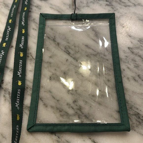 Masters Green Yellow Clear Badge Holder Lanyard - Picture 2 of 7